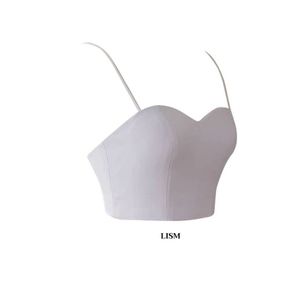 Gray cropped top with built in bra - size M (asian) / XS (US)